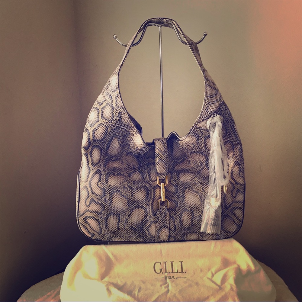 🌸 GILI Pink Cobra Verona Hobo🌸🐍